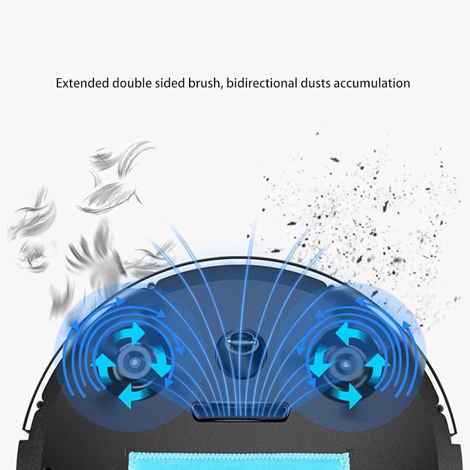 Garosa Robot Vacuum and Mop, 2800Pa Suction 3 in 1 Cleaner with Infrared Sensors, USB Charging, for Pet Hair, Hard Floor, Carpet