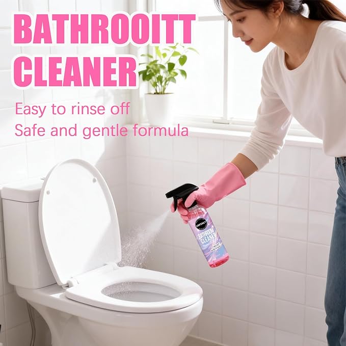 Bathroom Cleaner - 4.22 Fl Oz Bathroom Descaler Foam Cleaner, Gentle Formula Foaming Bathroom Cleaner, Bath Room Spray for Showers, Bathtubs, Glass Surface (1 PC)