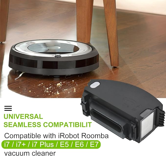 Replacement Dust bin Dustbin Box Module Compatible with iRobot Roomba Robot Vacuum i3 i3+ i4 i4+ i6 i6+ i7 i7+ i8 i8+ E5 E6 E7 J7 with Automatic Dirt Disposal Vacuum Cleaners