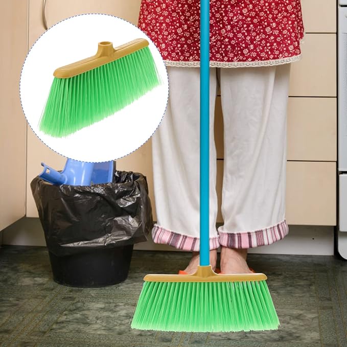 iplusmile Broom Head Replacement 12.59 x 5.90 x 1.57 Inch Plastic – Soft Bristle Heavy-Duty Sweep – for Indoor Kitchen Garage Outdoor Cleaning for Households Pets Commercial Use
