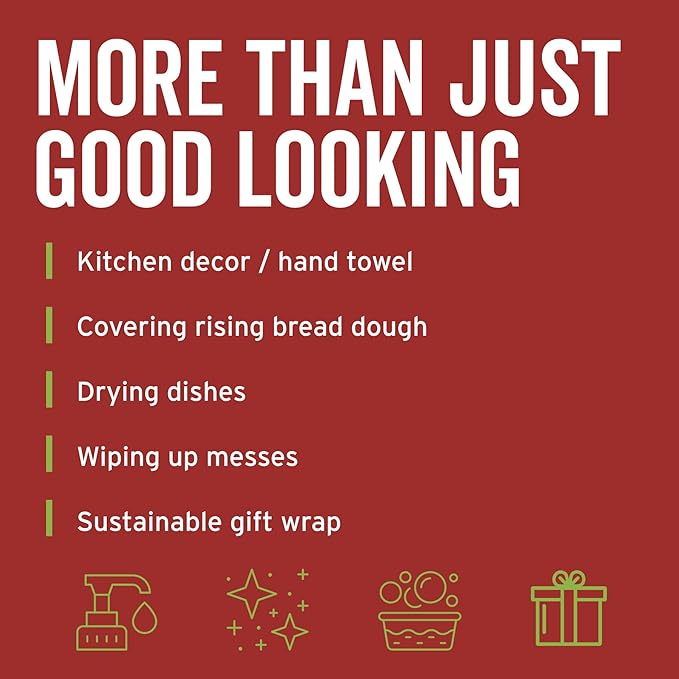 Christmas Kitchen Towels - Set of 4 Holiday Flour Sack Dishcloths – Jolliest Bunch of A-Holes, Jelly of The Month Club, It’s a Bit Nipply, Hallelujah Holy Sh*t