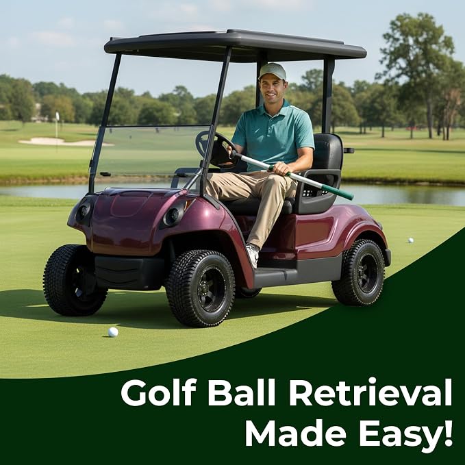 TAMP-IT 30" Gimme Grabber Golf Ball Retriever – Lightweight Pickup Tool, Easy Retrieval, Ideal for Scramble Play & Personal Use, Water Retriever Tool, Picker Upper Grabber, Non-Slip Golf Ball Picker