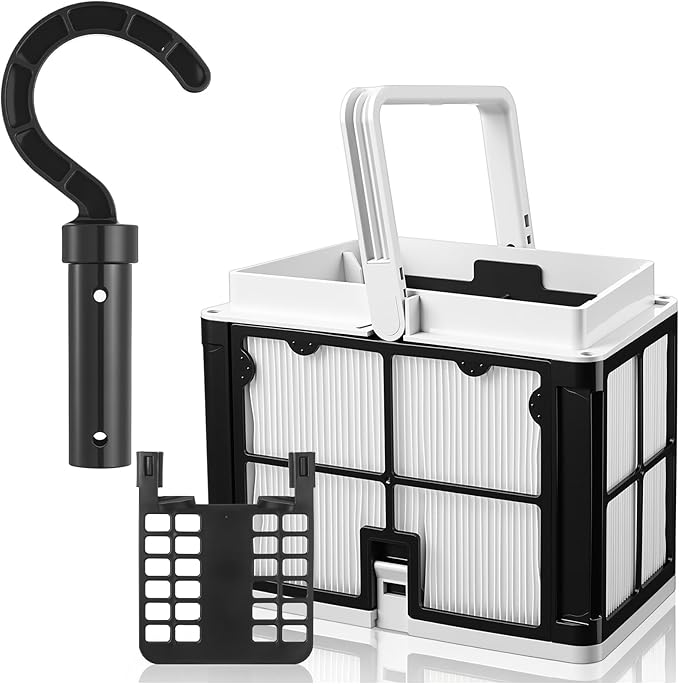 Wonderjune 1 Pcs 9991460-r1 Ultra-fine Filter Basket with Hook for All Robotic Pool Cleaner Compatible with Robotic Pool Cleaners, Pools Filters Basket Skimmer Bottom Spring Filters