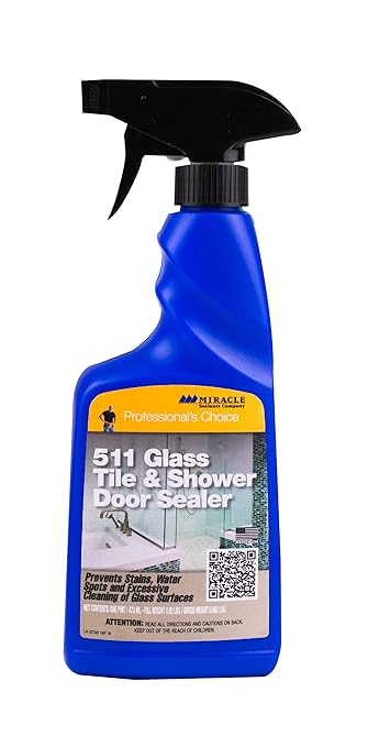 Miracle Sealants 511 Glass Tile & Shower Door Sealer Glass Surface Cleaner Spray, 16 oz
