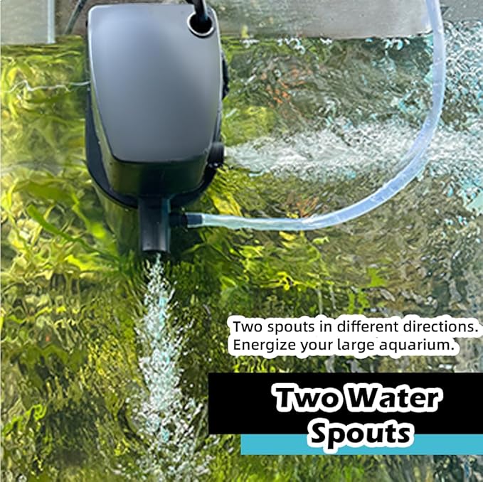 COOSPIDER Aquarium Filter with 7W U-V Light 300GPH for 75-200 Gallon Tank | Submersible Fish Tank Filter with 22W Powerful Pump for Green Clean, Turtle Tank, Oxygen Supply, Deodorization, Water Cycle