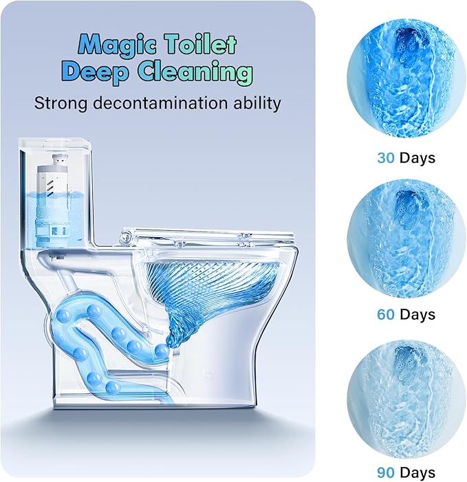Crazy Clean Toilet Cleaner for bathroom: 4Pcs Toilets Cleaners Pro for Toilet Bowl, Drop-in Tank Cleaning, Eco-Friendly, Powerful Stain & Odor Removal, Safe for All Toilets, Home & Travel