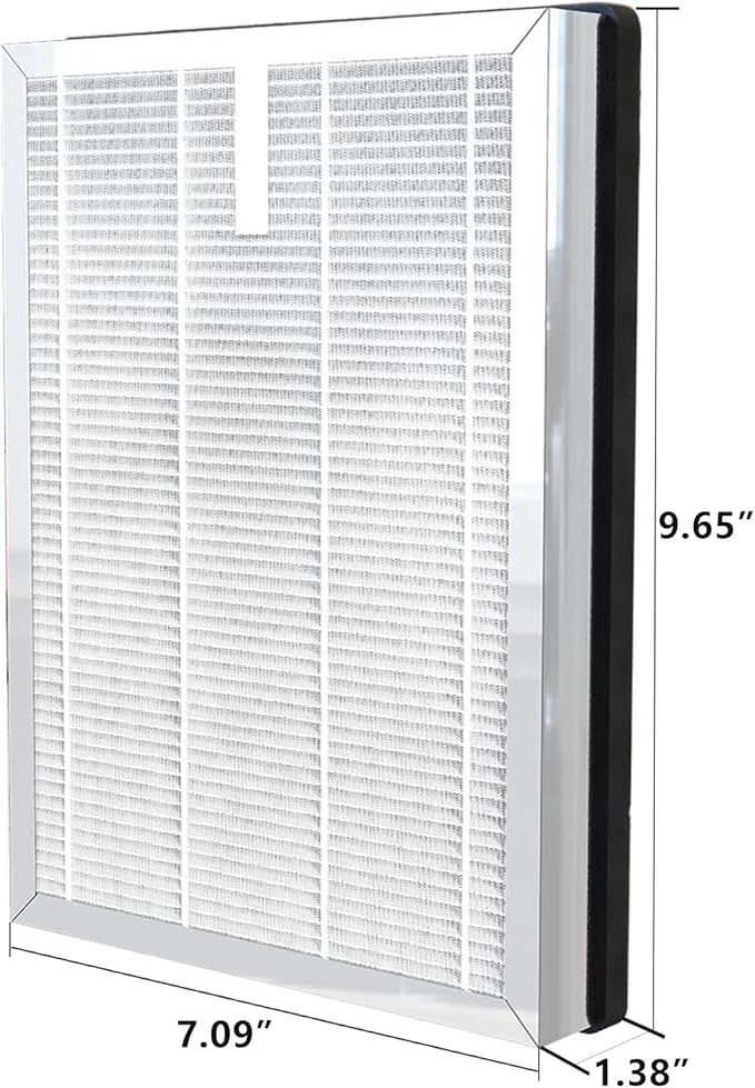 Replacement Filters Compatible with 25 B1/S1/W1 Air Purifier, 8 Pack, 3-in-1 True Hepa and Activated Carbon Filter