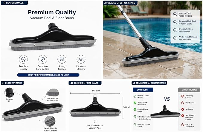 Replacement of ProTeam 1-1/2" Commercial Black 14" Squeegee Tool #CM8508