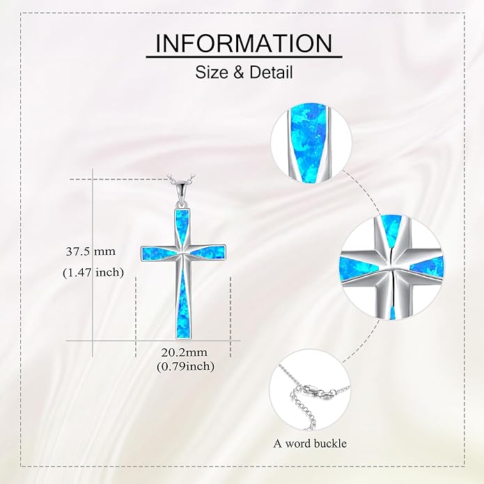 ONEFINITY Religious Cross Pendant Necklace Sterling Silver Origami Cross Pendant Gifts for Women Men Jewelry