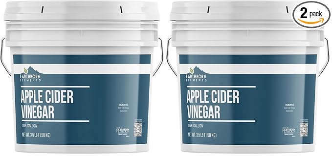 Earthborn Elements Apple Cider Vinegar Powder, 1 Gallon Bucket, Cooking & Baking, Dry Powder (Pack of 2)
