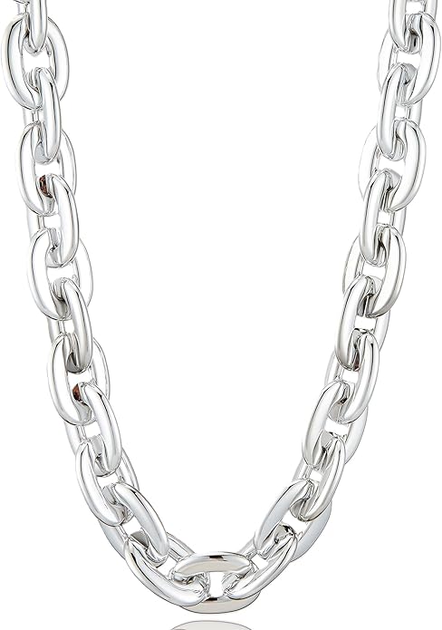 Passed colorfast test,Large Plastic Chain Necklace, 2 Pack / 4 Pack Optional,Hip-hop Rapper Big Chunky Fake Necklace , Super long Detachable, Non-fading Party Clothing Plastic Jewelry Necklace Decoration, Women and Men.