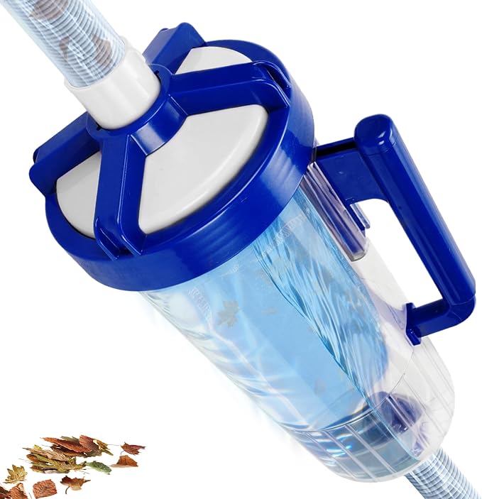 Large Capacity Pool Leaf Canister with Mesh Bag for 1.5" Hose, Compatible with Hayward W530, Pentair Navigator & Kreepy Krauly Cleaners