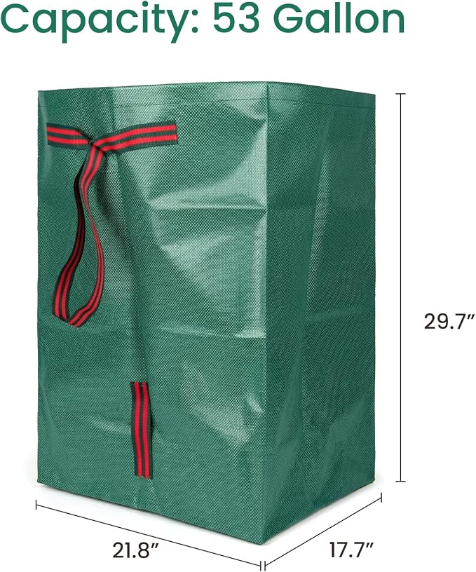 24" Push Broom Brush with 2 Pack 53 Gallon Yard Bags
