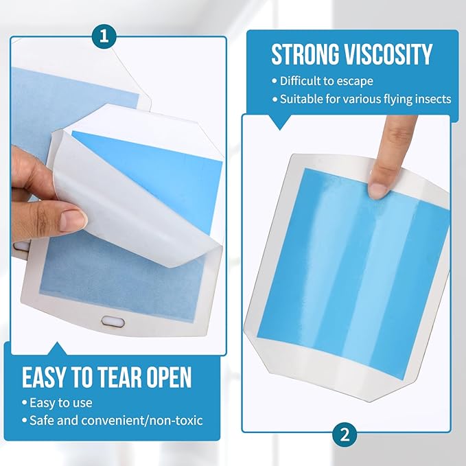 OSVDO Trap Refills, Flying Insect Trap Refills Kit NO Device - 10 Pcs Glue Cards, Each Glue Card Lasts up to 35-Day or Until Full (10 x Refills), White