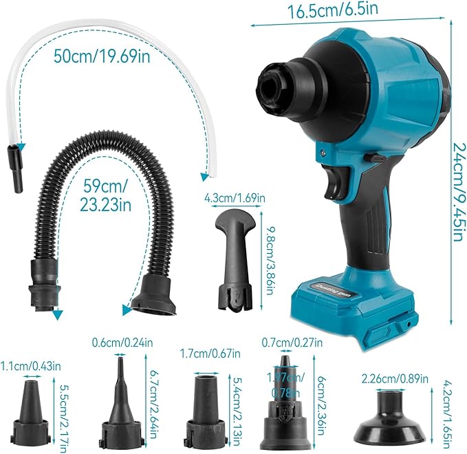Cordless Dust Blower for Makita 18V Battery(Tool Only), Air Duster Compressed Air Mattress Pump,447MPH 40000RPM for Car,Garages,Sawmill Room,Workshop Cleaning (for Makita 18V Battery)