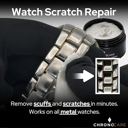 Watch Polishing Kit with Diamond Powder – Watch Scratch Remover & Repair Compound for Stainless Steel, Titanium & Gold Watches – Includes Polishing Cloth