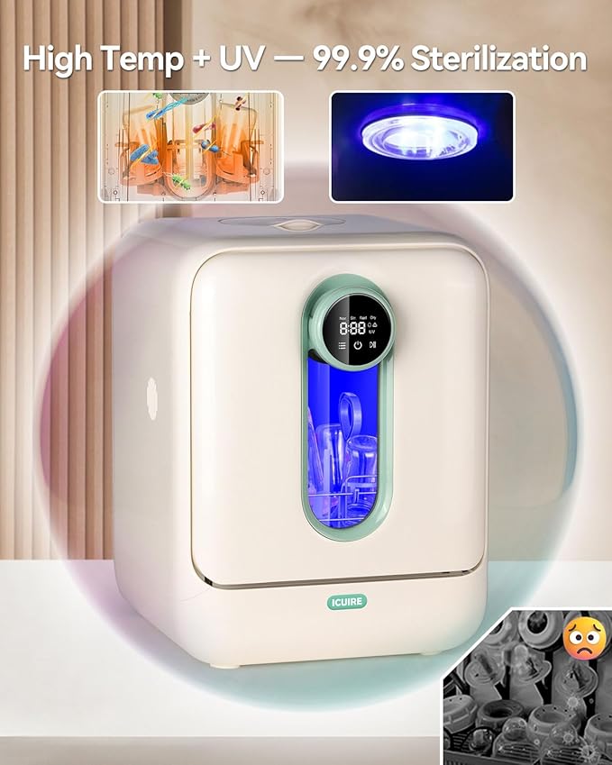 ICUIRE Detergent Tablets 150 Pcs for Momcozy, Baby Brezza, MOMFANN Bottle Washer, Compatible with Most Brands & ICUIRE Baby Bottle Washer