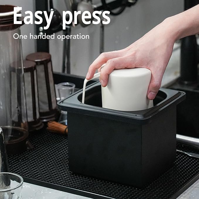 Pitcher Rinser, Stainless Steel, One-handed Operation, Automatic Glass Cup Washer, Small Size, Black Color for Kitchen Sink, For Hotels, Bars, Coffee Shops, Tea Houses