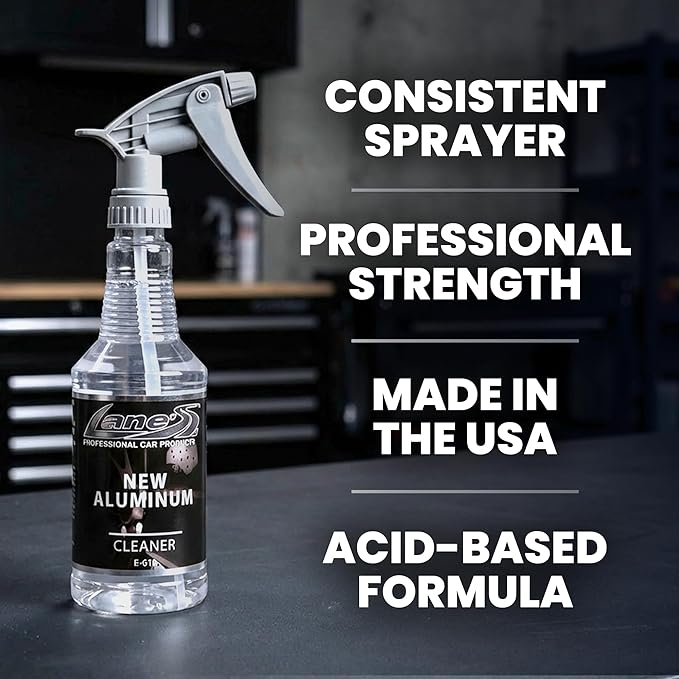 LANE'S New Aluminum Car Wheel Cleaner | Acid Rim Cleaner and Brightener | Brake Dust, Oxidation & Rust Remover for Motorcycles, Cars, Trucks | Shines & Eliminates Hard Scrubbing | 16oz, 2 Pack