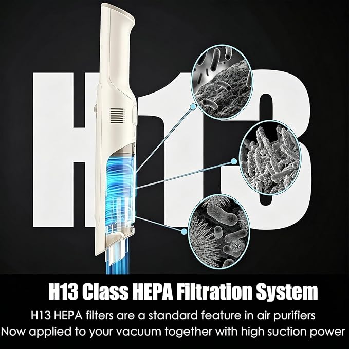 Handheld Vacuum Cordless, Lightweight 1.4lb with Powerful Suction, Charging Dock, Single Touch Empty and Detachable Dust Cup, Portable Mini Car Vac for Home Office and Pet Hair (Beige)