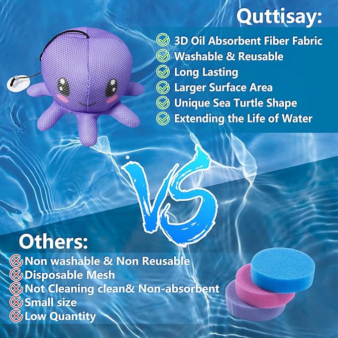 Hot Tub Scum Absorber for Spa Hot Tub,Hot Tub Sponge Scum Absorber.Spa Sponges for Hot Tub Cleaner Reusable.Hot Tub Skimmer,Hot Tub Oil Scum Absorber,Scum Balls for Spas Hot Tub,1 Pack