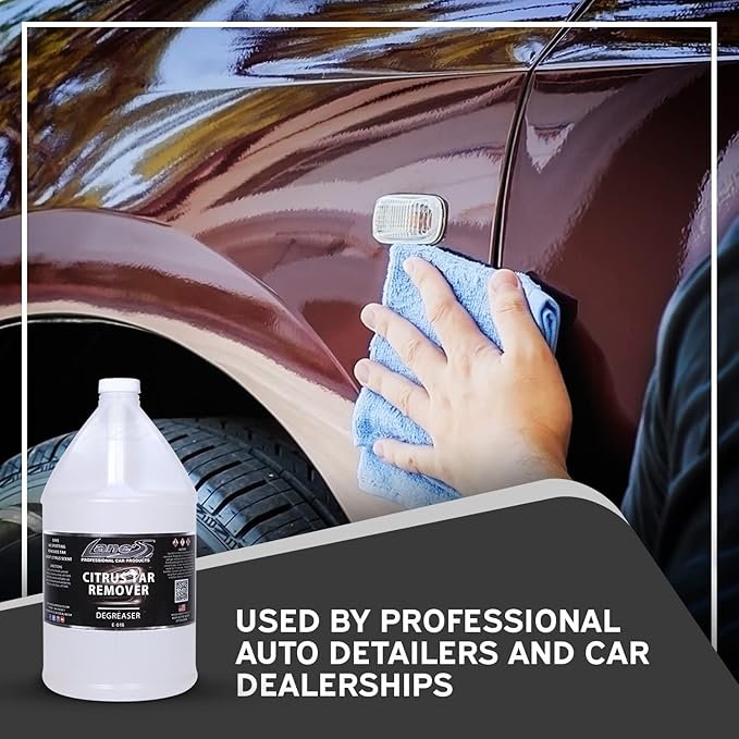 LANE'S Citrus Tar Remover- Tar Remover for Cars, Degreases and Removes Road Tar, Pleasant Citrus Smell, Safe for all Automotives- 128 oz