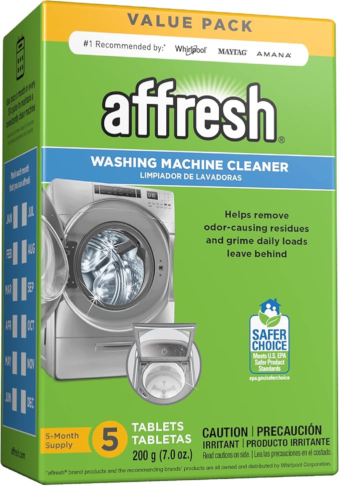 Everydrop by Whirlpool Ice Filter, F2WC9I1, Single-Pack & Affresh W10549851 Dishwasher Cleaner 6 Tablets Formulated to Clean Inside All Machine Models, 6 Count
