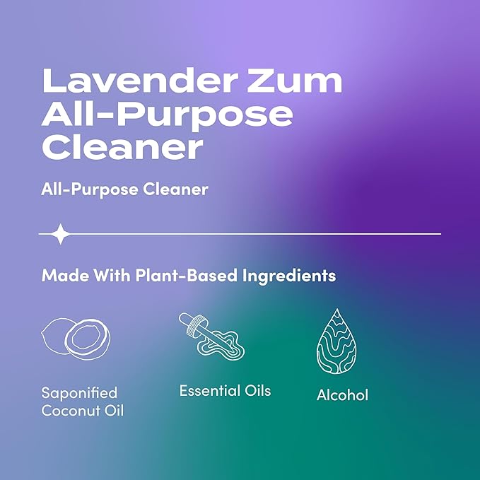 Zum by Indigo Wild All-Purpose Cleaner Variety Pack (Pack of 4) - Natural Multipurpose Cleaner - Includes Sea Salt, Frankincense & Myrrh, Sweet Orange, and Lavender, 16 fl each