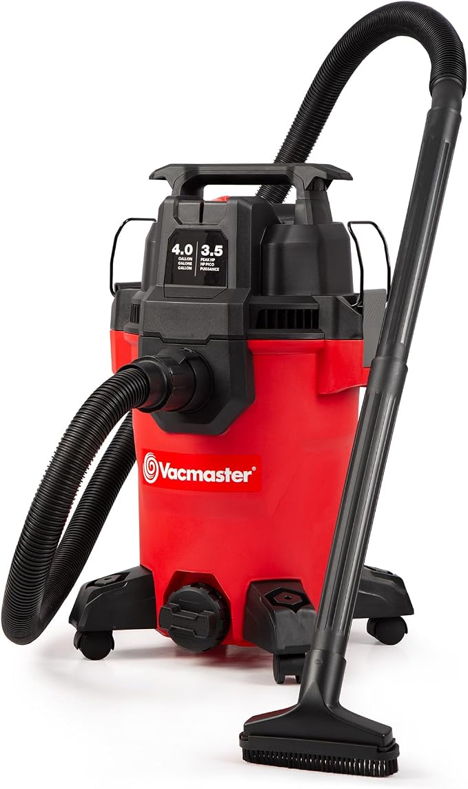 Vacmaster 4-Gallon 3.5 Peak HP Wet/Dry Vac, VCM408PF 1101