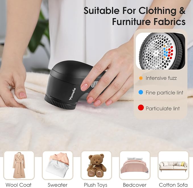 Fabric Shaver BWG-507 Black & Electric Lint Remover M22-G Gray