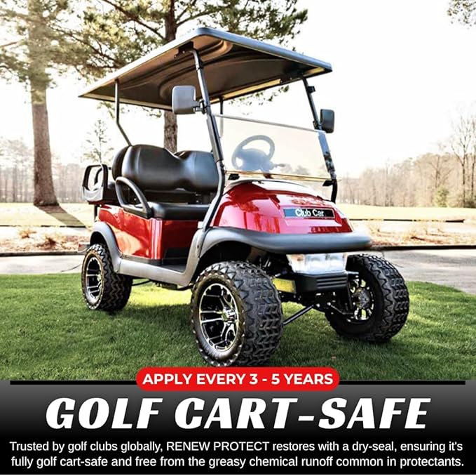 RENEW PROTECT Blak, Lasts Months - Years, Rich Black Tire & Trim Treatment, Mid to High Shine, Floor Mat-RV-Golf Cart, 100% Motorcycle-Safe, Ceramic-Hybrid Protectant, Wash-Proof, 5 min Dry-Seal 8oz