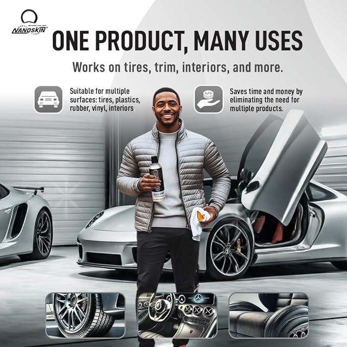 Nanoskin High Gloss Water Based, Silicone White Tire Dressing [NA-MDS16], 16 oz.