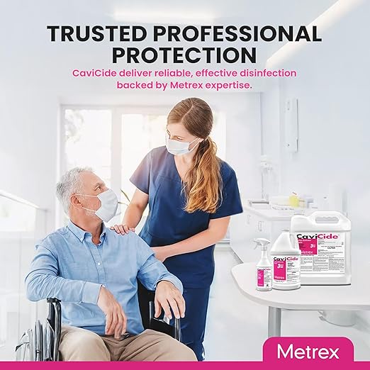 Metrex CaviCide Surface Disinfectant Cleaner, 13-1000 – Multi-Purpose Disinfectant, Decontaminant & Cleaner for Medical Devices, NICU, Operating Rooms, Patient Care Areas, Labs, Schools – 1 Gallon