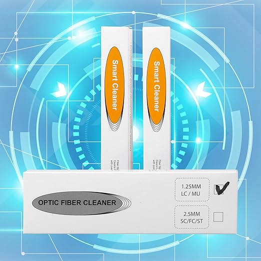 2 pc Fiber Optic Cleaner Pen for LC/MU 1.25mm Connector, Over 800 Cleans, Purple, Extendable Tip