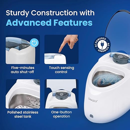 iSonic F3900 Ultrasonic Denture/Aligner/Retainer Cleaner for All Dental appliances with 1 Box of AlignerClean CTAR01 Ultrasonic Cleaning Tablet
