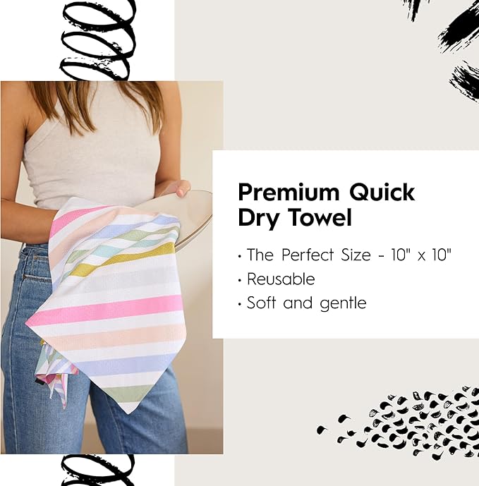 GEOMETRY Kitchen Dish Cloths - Spring & Summer Collection - Premium Dishcloths with Geoweave - Absorbent & Fast Drying Kitchen Towels - Sandy, 10" x 10" - 3-Pack