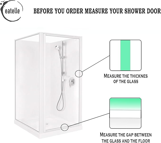 eatelle Shower Door Bottom Seal with Drip Rail for 1/2" (12mm) Thick Glass, 36" Long Sweep - Ultra Clear Polycarbonate