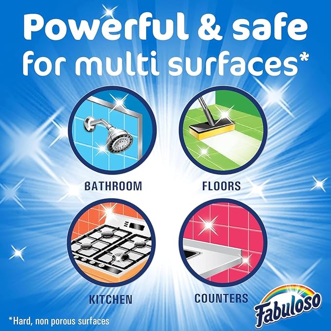 Fabuloso Multi-Purpose Cleaner 2x Concentrated Formula - 128 fl oz | 1 Gallon - Cleaner Cloth - Colors & Packaging May Vary