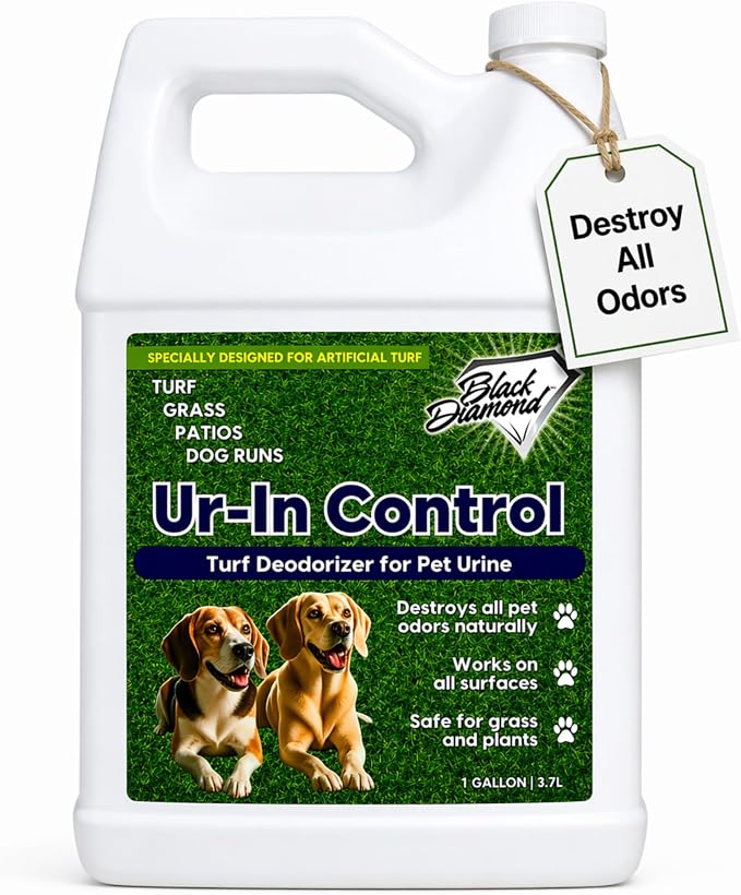 Urine Control Turf Deodorizer for Pet Urine - Bio-Enzymatic Odor Neutralizer for Artificial Grass, Turf, and Outdoor Surfaces - Eco-Friendly, Pet-Safe, Long-Lasting Scent (128oz Gallon)