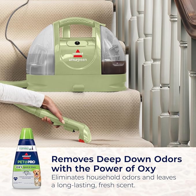 BUNDLE Little Green Portable Carpet Cleaner + PET PRO OXY Spot & Stain Formula, 32 oz.
