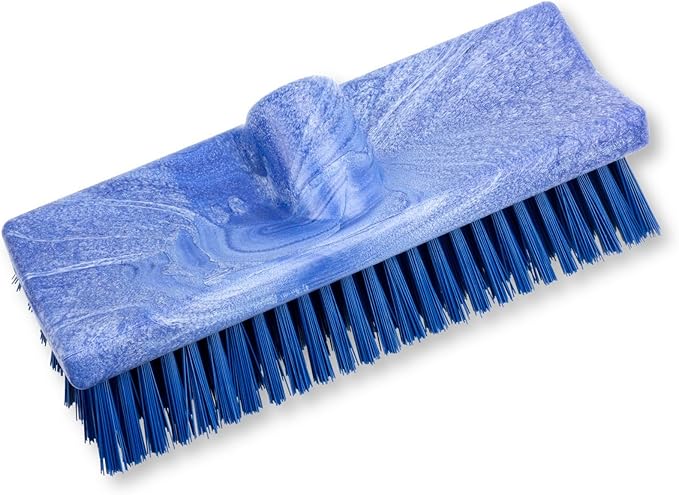 SPARTA 40423EC14 Plastic Floor Scrub Brush, Wall Brush, Equipment Brush With Nonabsorbent Bristles For Industrial Kitchens, Hospitals, Commercial Cleaning, 10 Inches, Blue, (Pack of 2)