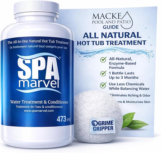 Spa Marvel Treatment and Conditioner Plus Hot Tub Sponge Oil Absorber - 1 Pack