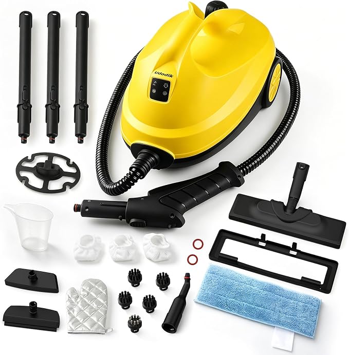 Steam Cleaner, Steamer Mop Cleaning For Home With 20 Accessories | High Temperature 248°F 120°C, Safety Lock, Floor, Window, Oven, Grout, Sealed Tile, Upholstered Furniture, Kitchen, Bathroom