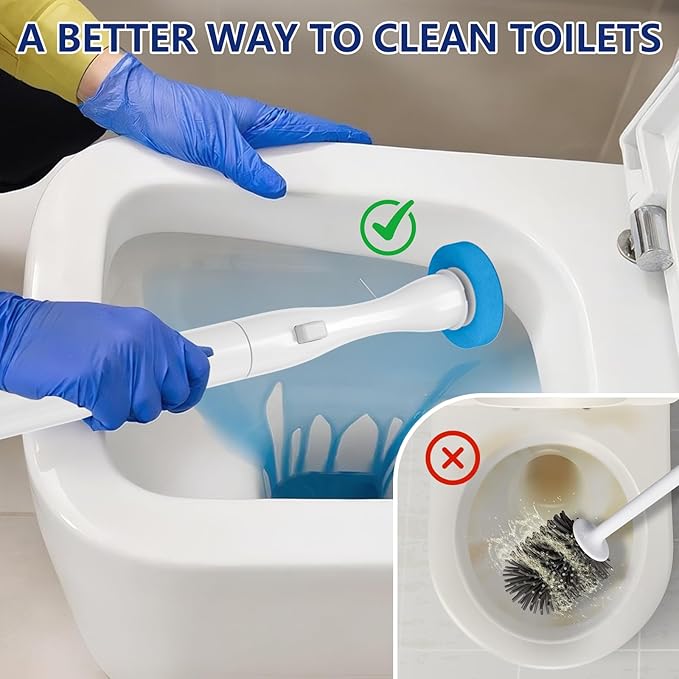 36PCS Disposable Electric Toilet Brush Heads, Toilet Cleaner Refill Pads, 3 Layer Sponge Brush with Cleaner, Wand Refills for SAKAKI Electric Toilet Cleaning Brush（Machine Not Included）