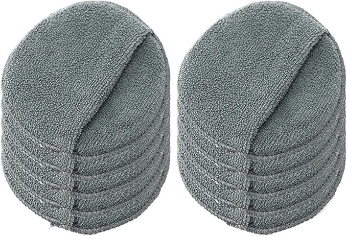 2/5/10Pcs 5-inches Microfiber Wax Applicator Pad Ultra Soft Car Polishing Sponge with Finger Pocket Auto Care Polish Sponge 2026(Grey 10Pcs)