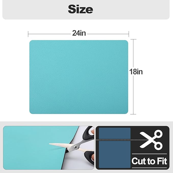 Ecotrim - Dish Drying Mat for Kitchen Counter | Coffee Bar Mat for Countertops | Heat Resistant Drainer Mat with Non-slip Rubber Backed | Hide Stain Kitchen Absorbent Draining Mat | Turquoise 18"x24"