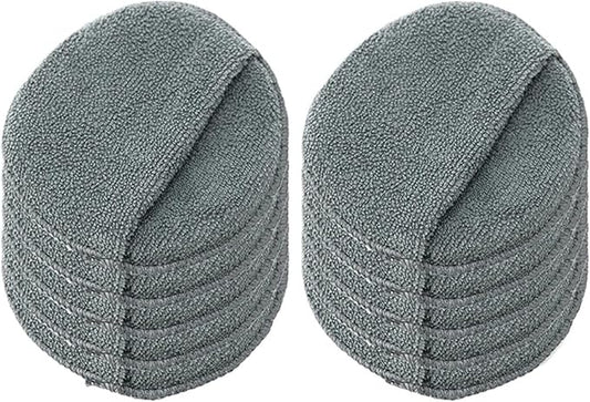 2/5/10Pcs 5-inches Microfiber Wax Applicator Pad Ultra Soft Car Polishing Sponge with Finger Pocket Auto Care Polish Foam Sponge(Grey 10Pcs)
