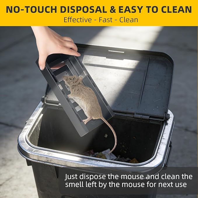 2026 Rat Trap Electric Mice Trap Electronic Mouse Traps Zapper with Powerful Voltage, Reusable & No-Touch Mouse Trap Electric Shock Rodent Trap for Home, Attic,Garage,Kitchen,Warehouse Indoor