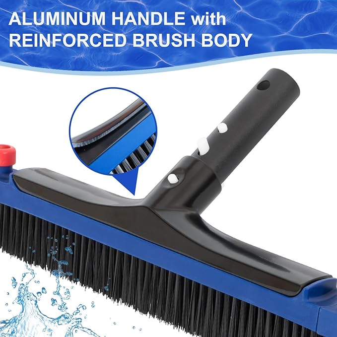 20'' Pool Brush & Ultra Fine Mesh Pool Skimmer Net