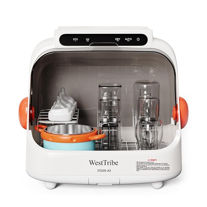 Baby Bottle Sterilizer and Dryer – UV Light Sterilizer 20L, cpap sterilizer Cleaning Machine.Hot Air Drying, UV Sanitizer Box Suitable for toothbrushes, Keys, and Everyday Household Items.
